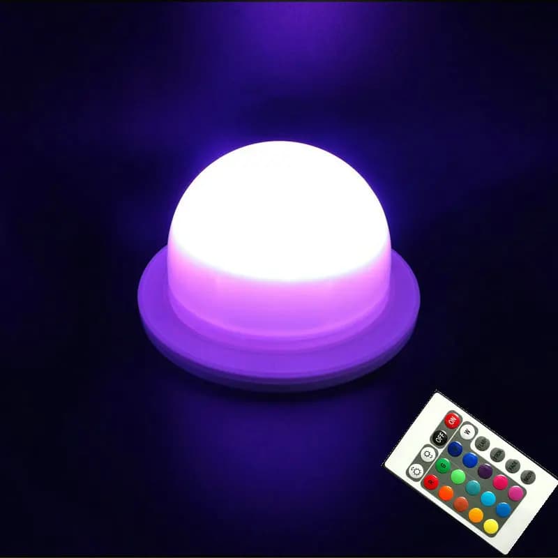 Base de luz RGBW recargable con control remoto, módulo LED colgante de 24 teclas, resistente al agua, potenciador de luz de estado de ánimo para muebles, 5050SMD