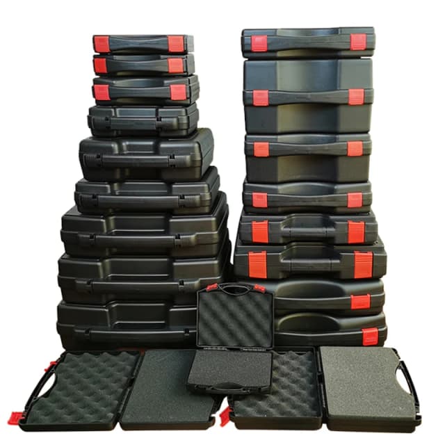Caja de herramientas multifuncional, caja de instrumentos de plástico portátil, caja de almacenamiento protectora para portátil, caja de herramientas para equipos al aire libre