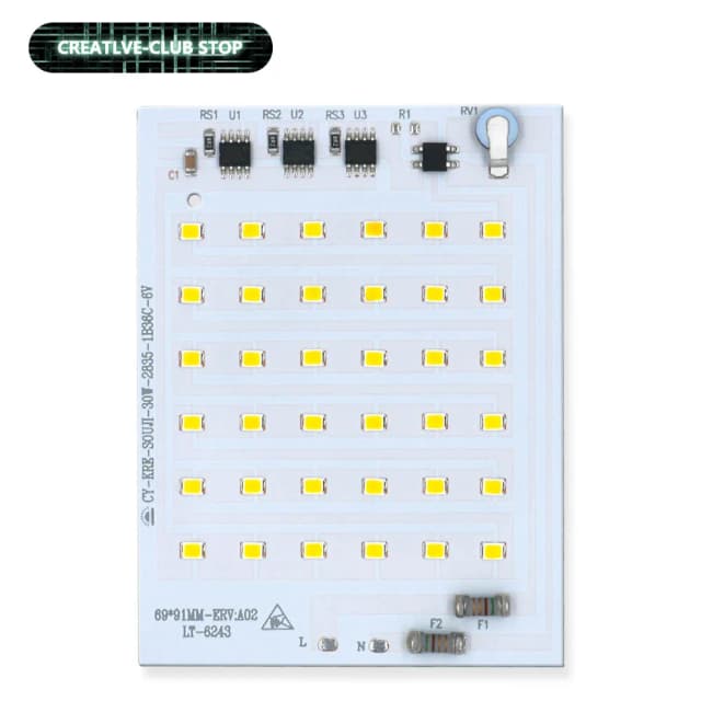 Chip LED IC inteligente, 10W, 20W, 30W, 50W, 100W, 3500K, cuentas de lámpara, tablero de luz LED de alta potencia, 220V, 2835 SMD, lámpara LED para interior y exterior DIY