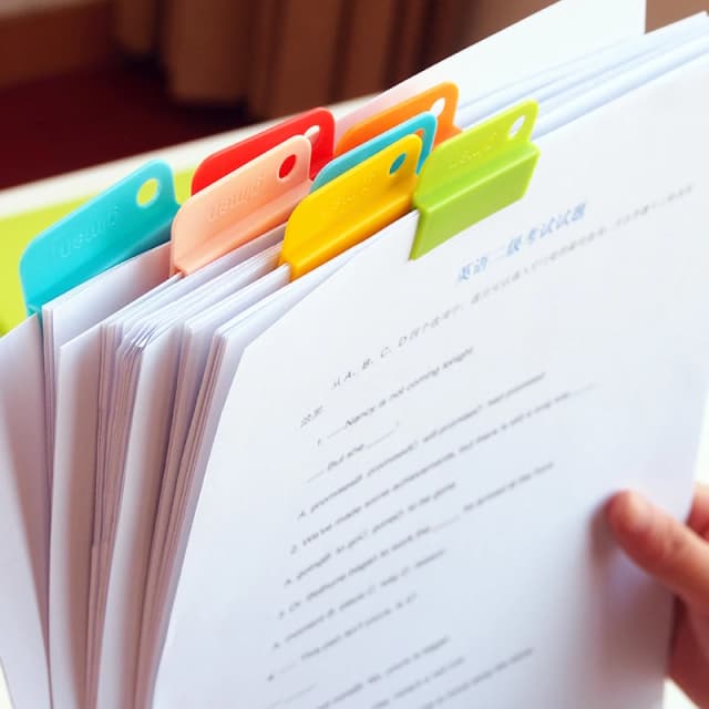 1 paquete de clips creativos, clips para documentos de colores surtidos, clips de oficina para la escuela, organización y clasificación de documentos personales