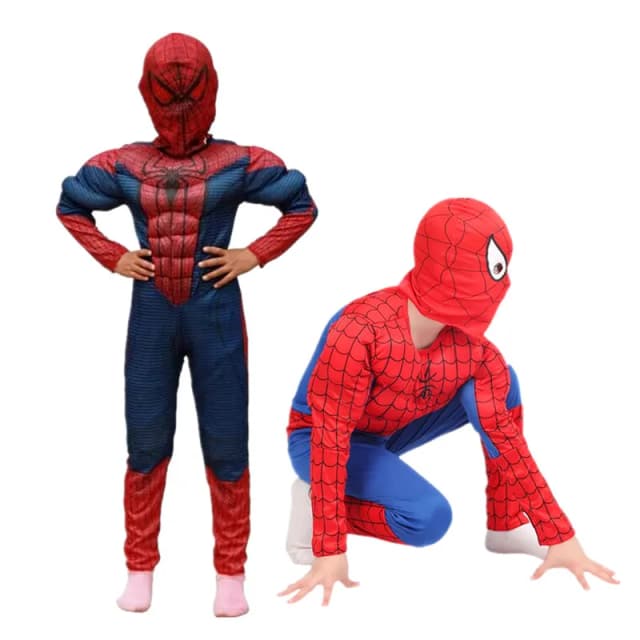 Película superhéroe Peter Parker rojo disfraz musculoso para niños fiesta de disfraces de Halloween personajes de películas definitivos regalo de Navidad Año Nuevo