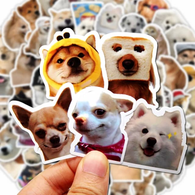 10/50/100 個おかしい犬ステッカー漫画かわいいデカールおもちゃ文具ギター電話自転車ラップトップ荷物車落書き子供ステッカー