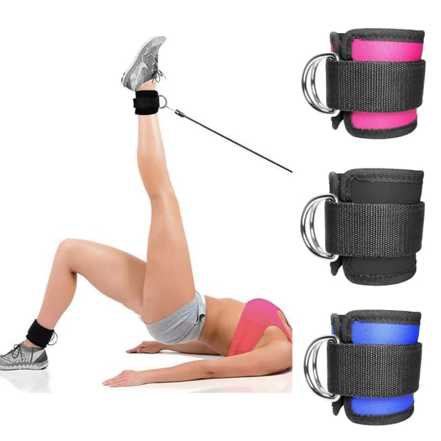 1 paquete de correas de tobillo para fitness, polea para entrenamiento de fuerza de piernas en el gimnasio con hebilla, protector deportivo, complementos de seguridad