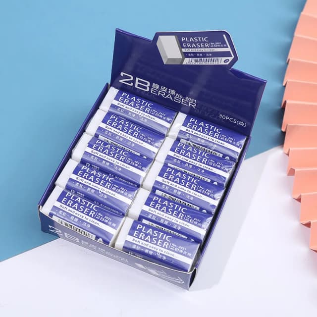 Goma de Borrar de Goma Suave 2B, Material de Corrección para Dibujo y Pintura Artística para Estudiantes, Goma de Borrar para Exámenes Escolares y Escritura