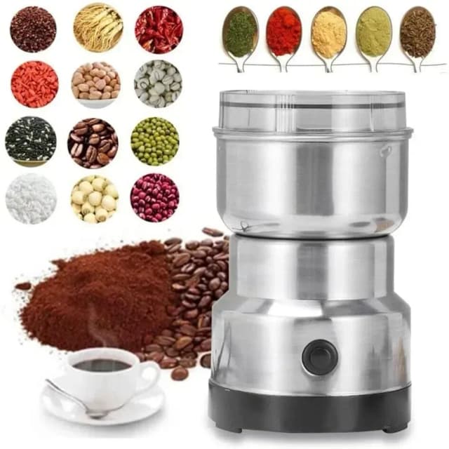 Herramienta eléctrica multiusos para moler granos de café, fresadora de acero inoxidable para semillas, especias, hierbas, nueces, molinillo de café, 220V
