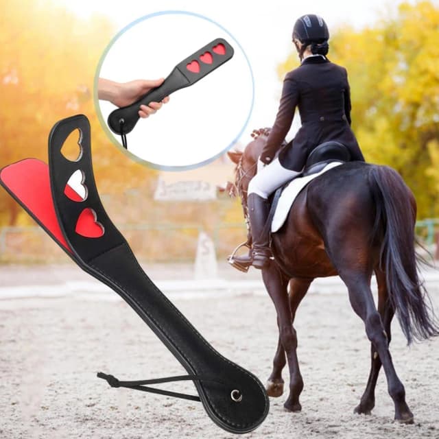 Herramientas de práctica de entrenamiento de caballos de carreras reutilizables, cuero PU, mango suave, remo de equitación, juego exterior