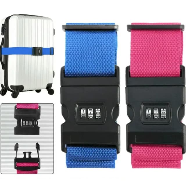 Correa de equipaje antirrobo, hebilla de equipaje con contraseña, embalaje ajustable, cinturón de equipaje, maleta, cinturones para maletero, accesorios para bolsa