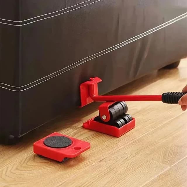 Juego de rodillos multiusos para mover muebles – Rodillos resistentes de 2/4/5 piezas para mover y levantar sin esfuerzo