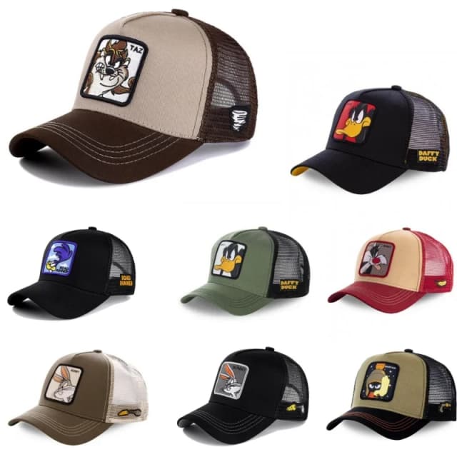 Gorra de béisbol de algodón con Cierre trasero de dibujos animados de Anime de marca de alta calidad para hombres y mujeres, gorro de malla de Hip Hop para papá, gorra de camionero, triangulación de envíos