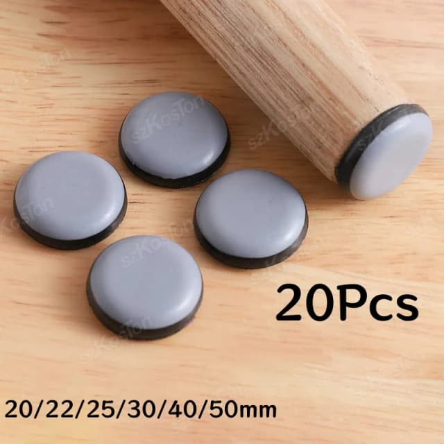 Almohadillas deslizantes para muebles de 20 piezas, bloque deslizante para patas de sillas y mesas, antiarañazos, fácil de mover, alfombrilla para patas de muebles pesados, almohadillas móviles gruesas