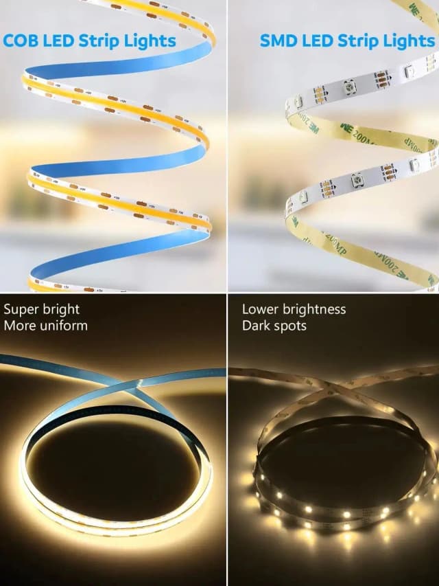 Lámpara de tira LED COB 5V 5M cinta LED flexible de alta densidad, atenuación táctil, decoración de sala de cocina y gabinete.