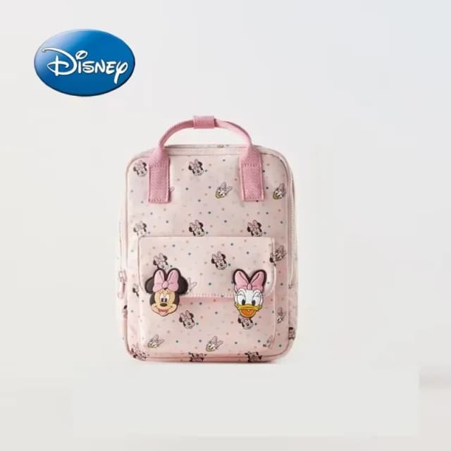 Mochila escolar multifuncional con estampado de dibujos animados de Minnie Mouse y Pato Donald de Disney para niños, mochila para estudiantes a la moda, bolsas para guardería