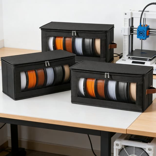 Caja de Almacenamiento Especial para Consumibles de Impresión 3D, Caja de Almacenamiento de Alambres Totalmente Sellada con Doble Cierre, Dedicada para Estudios de Impresión 3D