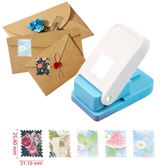 Perforadora de Papel con Forma de Sello, Perforadora Portátil para Manualidades, Suministros de Scrapbooking, Herramienta para Hacer Tarjetas y Manualidades en Papel