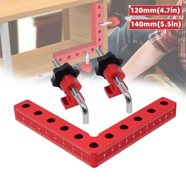 Clip de fijación de ángulo recto de 120/140mm, accesorio auxiliar en forma de L de 90 grados, Clip de fijación de Panel de posicionamiento, herramienta de sujeción para carpintería