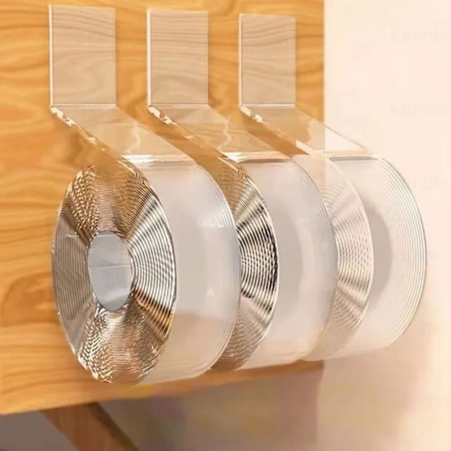 Cinta de doble cara de 1/3/5M, acrílico transparente, reutilizable, impermeable, adhesivo sin rastro, dispositivo, cintas Nano Doble Cara