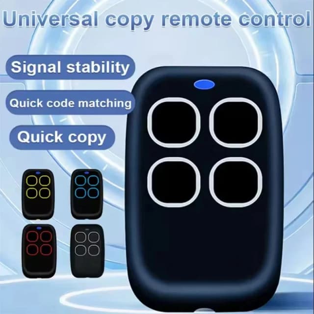 Control Remoto Universal Duplicador para Garaje, Clonación de Comandos, Autocopia, Automatización de Puertas, 433.92 MHz, Código Fijo