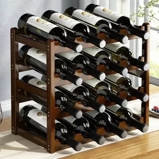 Estante de exhibición de vino de rejilla para el hogar, decoración de WineRack rojo, mesa creativa, gabinete de vino Simple, montaje de almacenamiento
