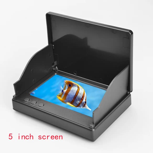 Monitor de Cámara de Pesca Submarina para Exteriores de 5 Pulgadas con Pantalla LCD IPS de 1000 Lúmenes y Batería Integrada