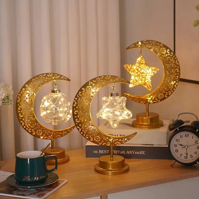 Lámpara de bola de ratán de hierro, Lámpara decorativa de vacaciones musulmanas para decoración de cafetería de Hotel, venta PR