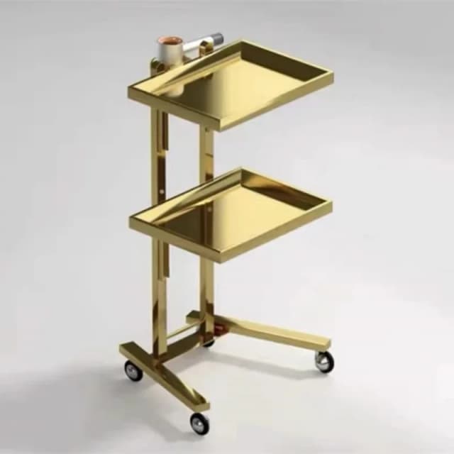 Cajones de barbería de acero inoxidable, carritos plegables para salón de belleza, carrito de teñido permanente, carrito de herramientas móvil para muebles de salón