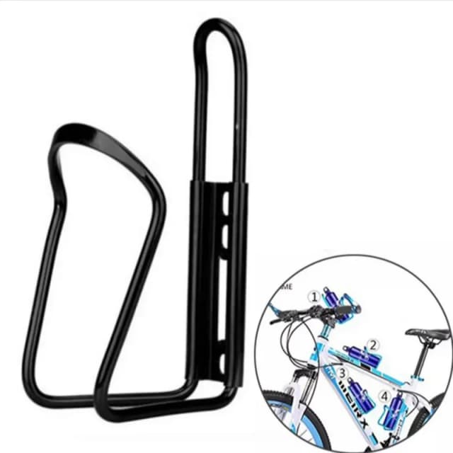 Portabotellas de aleación de aluminio para bicicleta, soporte para botella de agua y bebidas, para ciclismo de montaña, plegable