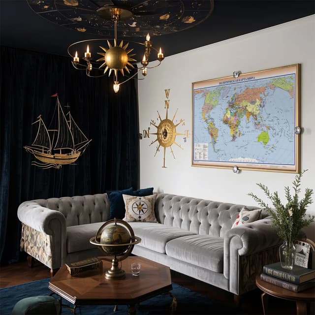 Mapa del mundo sin marco, 1 unidad, 100x70cm en ruso, póster de tela no tejida, fondo, decoración de pared del hogar y la Oficina, suministros escolares