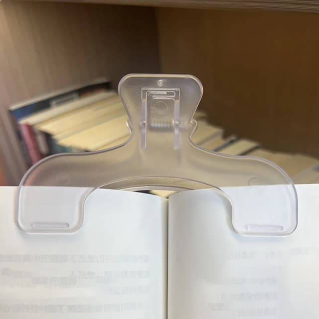 Clip de lectura para libros, accesorios de escritorio Kawaii fijos para evitar que el giro de página, Clips de carpeta esmerilados transparentes