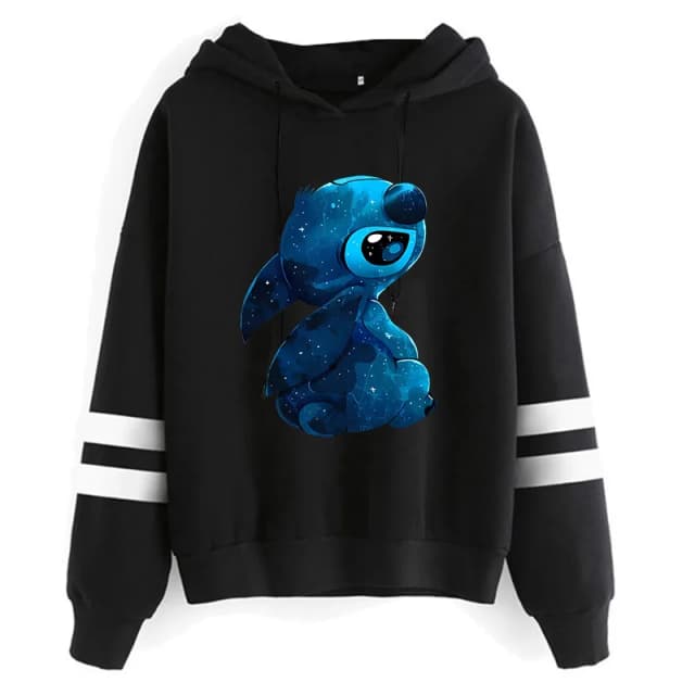 Divertida sudadera navideña Y2k Lilo Stitch, sudaderas con capucha de dibujos animados de Disney para mujer, Sudadera con capucha de Manga de Anime de punto bonito, ropa femenina
