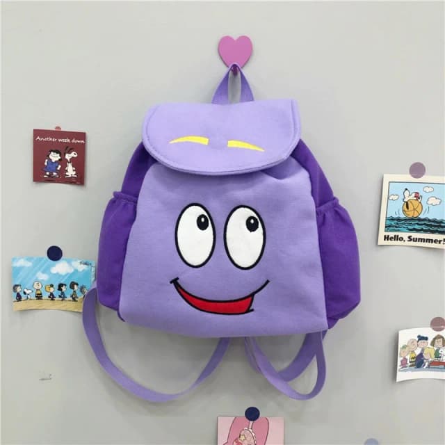 Dora Explorer Mochila Bolsa de rescate con mapa, juguetes de preescolar Regalos de Navidad morados