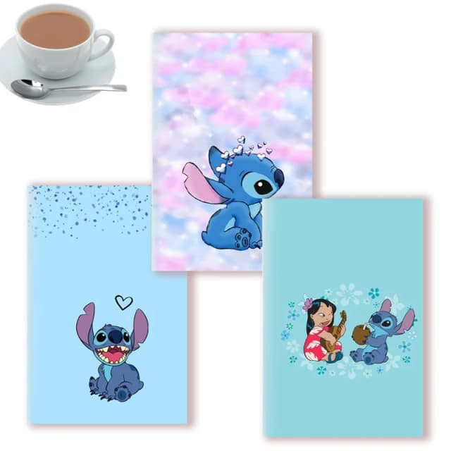 Cuaderno A5 - Lilo & Stitch - Disney papelería cuaderno de notas diario de escritura figura de Anime Graffiti niños regalo de Halloween #   X359