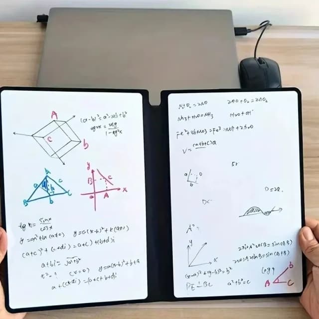 Cuaderno de pizarra reutilizable A5, conjunto con bolígrafo de pizarra, tela de borrado, Bloc de notas de cuero, planificador semanal, portátil, elegante, para oficina