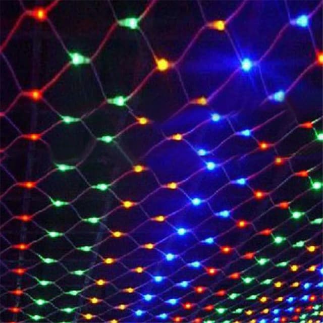 Cortina de luz LED guirnalda de hadas red de malla Navidad 3x2m 200led UE 220V fiesta boda Año nuevo guirnalda decoración de jardín al aire libre