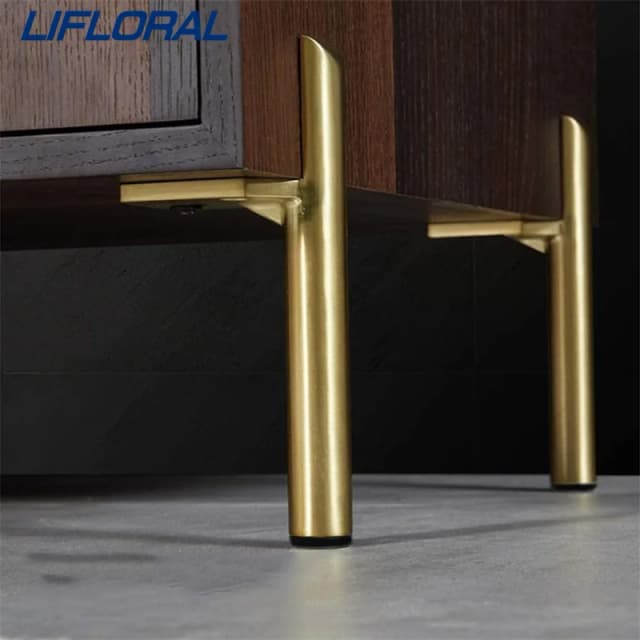 Mueble de baño grueso de Metal ligero de lujo, mueble de TV, patas de soporte de borde de mesa, patas de sofá, pies de Hardware, mesa de té, 4 Uds.