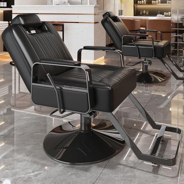 Cadeira giratória para salão de beleza, equipamento para cabeleireiro, barbeiro, penteadeira, cadeiras, ferramenta para sala de estar, acessórios pretos
