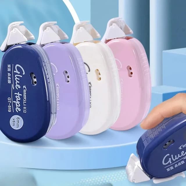 Wqn-両面接着剤テープ、DIYスクラップブック、コラージュブック、学校の文房具、ローラーテープ、6m * 6mm