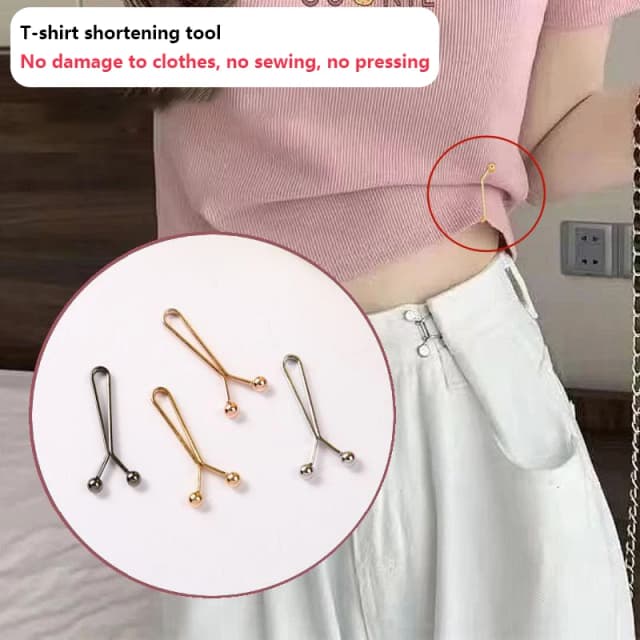 4 Uds. De faldas vaqueras, accesorios con hebilla desmontable, Clip de manga ajustable para pantalones, Clip de reducción de manga de ajuste de cintura