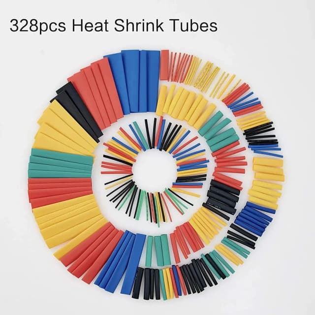 Tubo termorretráctil de 164/328 piezas, envoltura de Cable de alambre 2:1, surtido de tubos de aislamiento eléctrico, 5 colores, 8 tamaños
