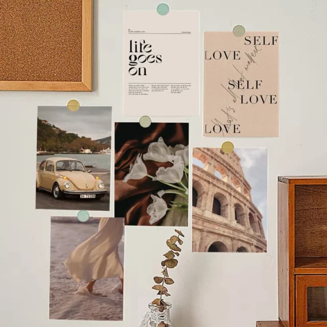 Nuevo ​ Postal de arte minimalista francés Ins, 10 tarjetas decorativas de pared de fondo moderno para el hogar, accesorios creativos para fotos de mensajes, 10 hojas