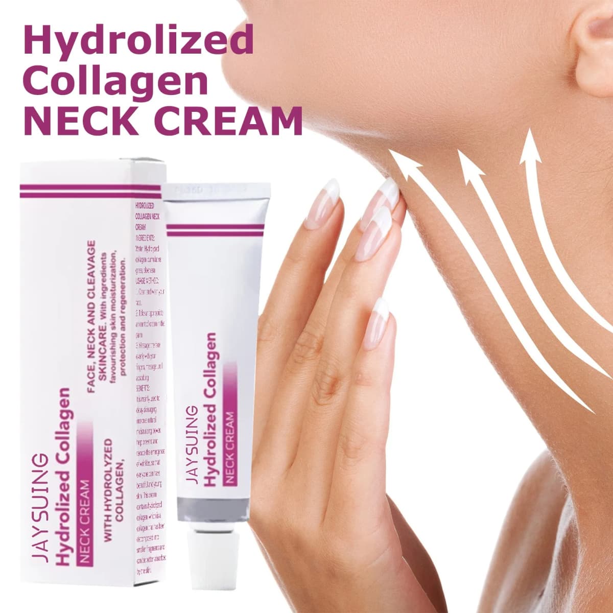 Crema proteica para líneas de cuello, colágeno, elimina las líneas finas del cuello, antienvejecimiento, elevación, rejuvenecimiento, nutre, elimina el cuidado de la piel de doble barbilla