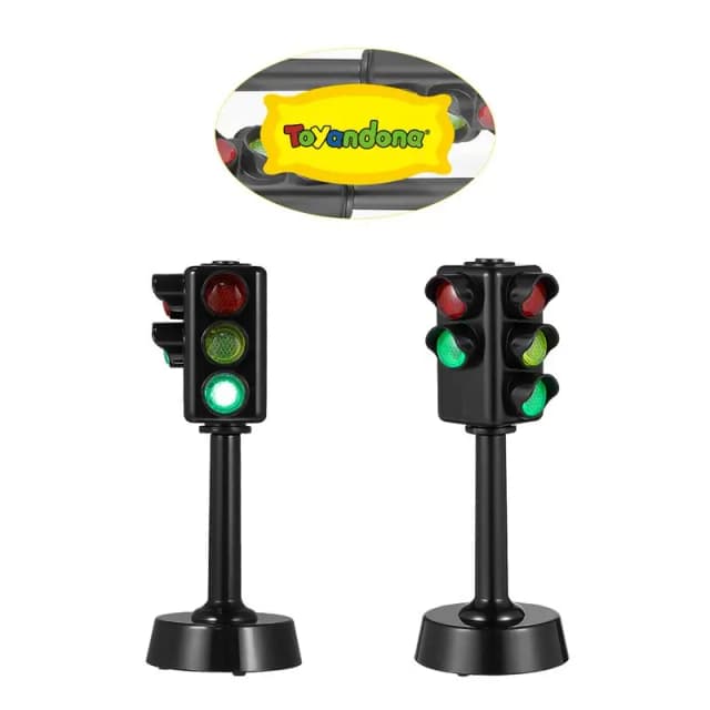 2 unids/set semáforos juguetes lote escena modelos de plástico juguete Mini niños educación temprana rompecabezas regalos