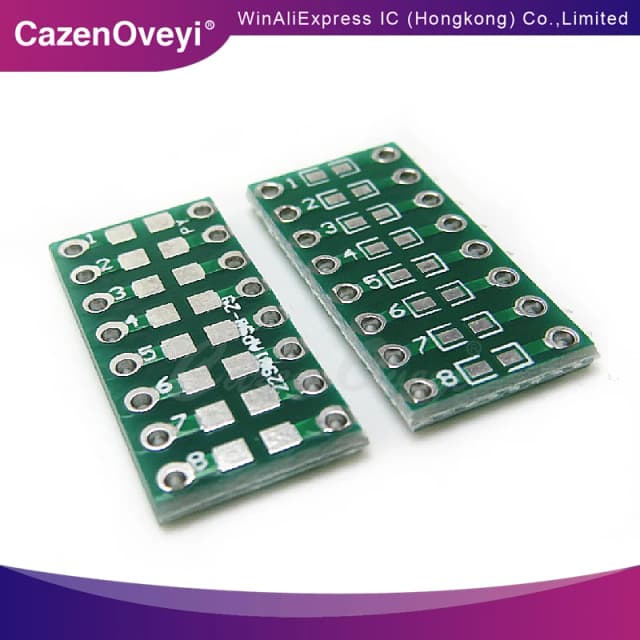 Placa adaptadora SMD a enchufe recto, condensador de inmersión, resistencia LED SMT, 0805, 0603, 0402, 10 unidades