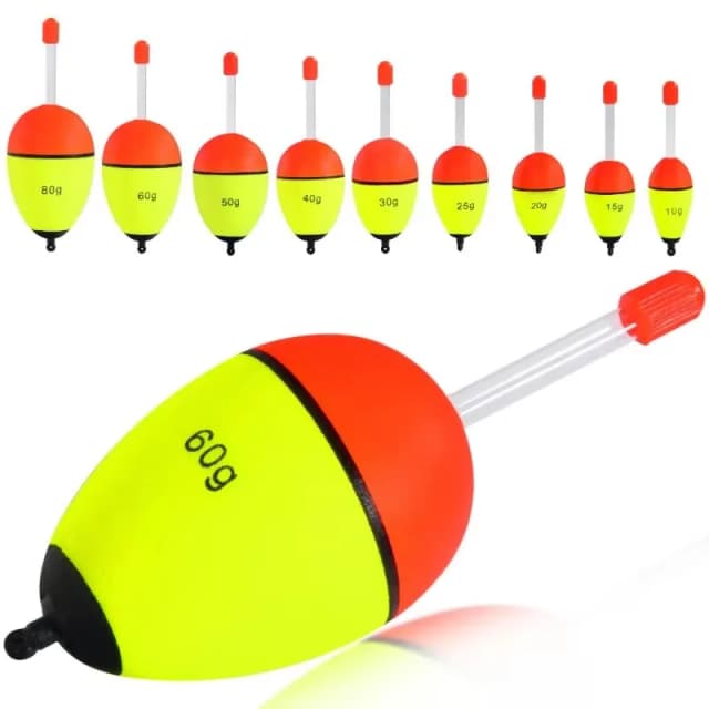 Flotador nocturno luminoso de EVA para pesca, palo de luz de espuma de plástico, Bobber, pesca en roca de mar, flotadores llamativos, accesorios de pesca, 2/10 Uds.