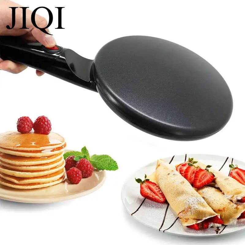 Máquina de tortitas antiadherente para el hogar, 110V, 220V, sartén eléctrica para hornear crepé, calentamiento instantáneo, rollo de resorte, pastelería, freír, placa para asar