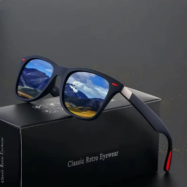 Gafas de sol cuadradas Vintage a la moda para hombre y mujer, lentes de sol para conducir y pescar, de diseñador de marca de lujo, antideslumbrantes, UV400