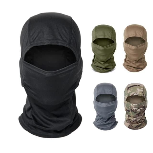 Gorro de pasamontañas de camuflaje protector solar al aire libre máscara facial completa transpirable casco de motocicleta gorra interior hombres mujeres máscara de ciclismo