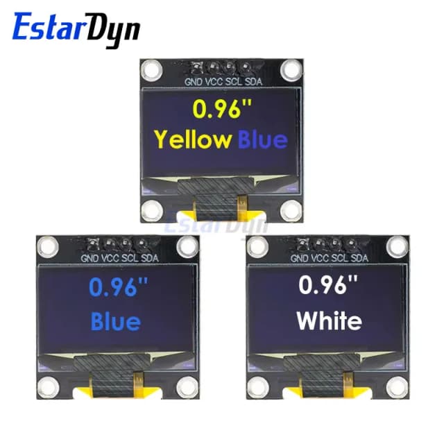 Estardyn DIYUSER 0,96 pulgadas OLED SSD1306 blanco/azul/amarillo 128X64 IIC I2C pantalla serie 12864 placa de pantalla LCD para Arduino