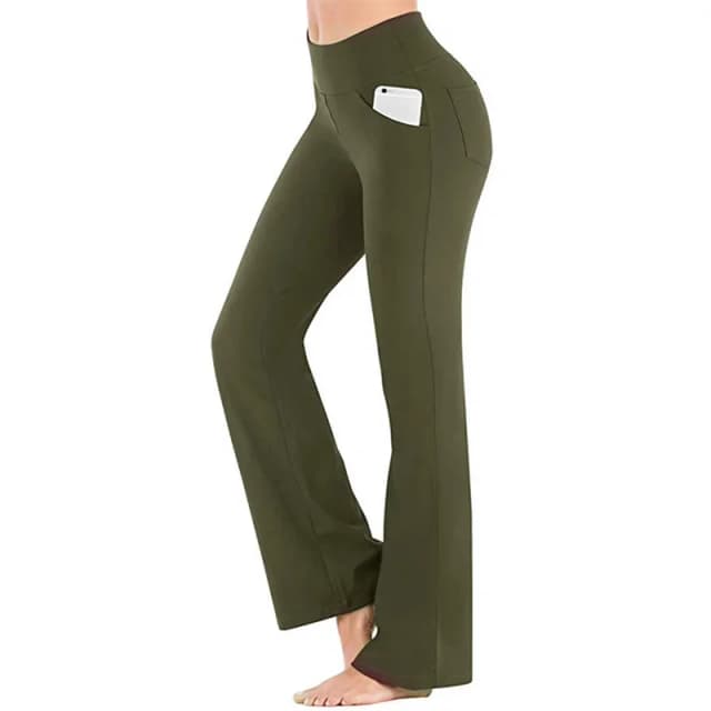 Pantalones elegantes para mujer Palazzo acampanados anchos Killer cintura alta OL pantalones largos profesionales para mujer