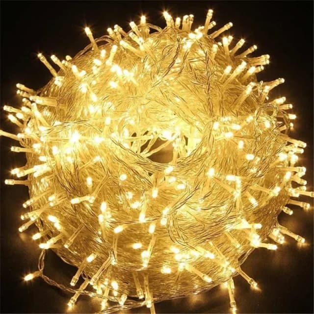 Guirnalda de luces LED para exteriores, 110 /220 V, 10M, 100LED, guirnalda de luces impermeables, Navidad, boda, fiesta, vacaciones, decoración de jardinería