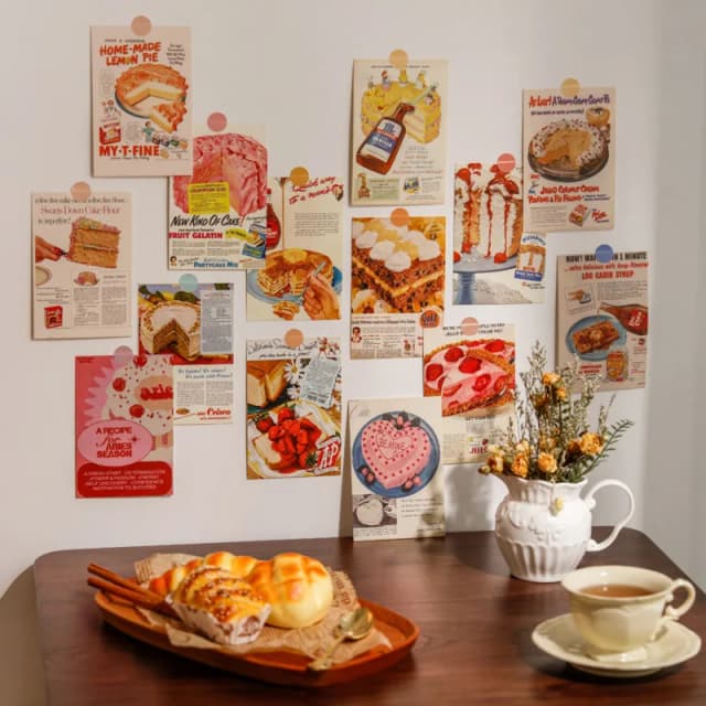 Ins Vintage pan viejo periódicos postales lindos accesorios de fotografía fondo de sala pared Diy tarjeta decorativa 30 hojas pegatina gratis